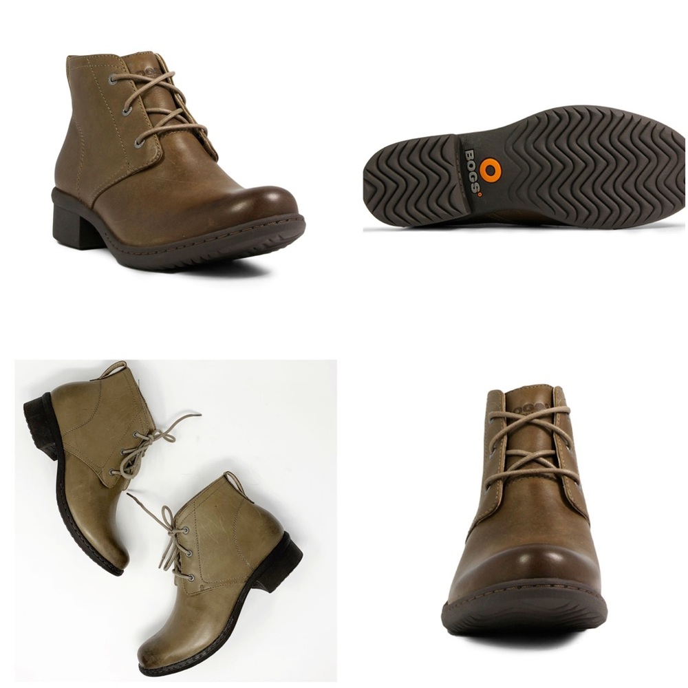 BOGS Kristina chukka laceup leather ankle boot 8.5